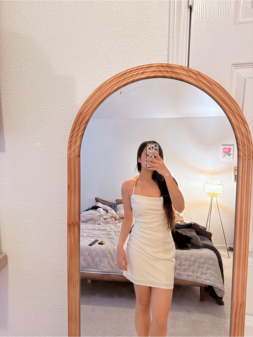Zara whithe Halter Mini Dress